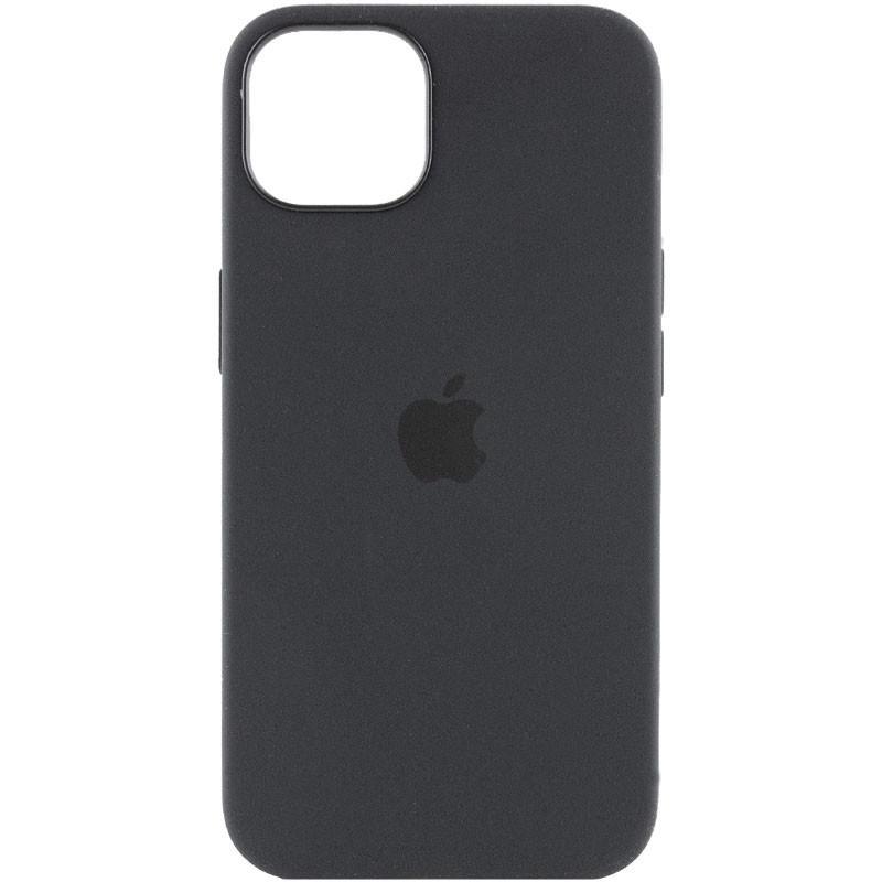 Протиударний Чохол Silicone case (AAA) full with Magsafe and Animation для Apple iPhone 15 Plus (6.7") Чорний / Black - фото 2