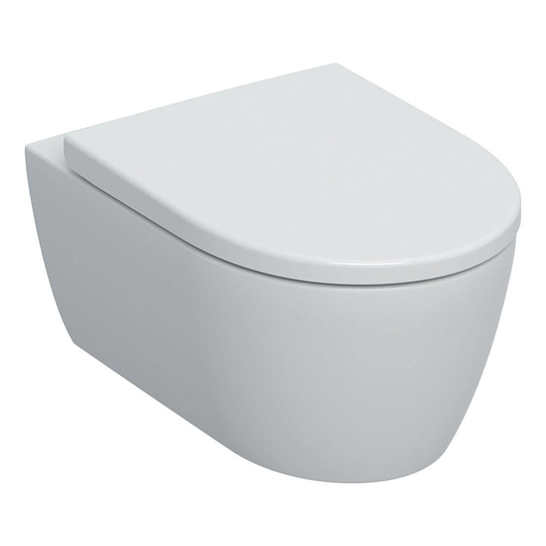 Унитаз подвесной Geberit iCon закрытая форма Rimfree сиденья с крышкой Белый (501.664.00.1)