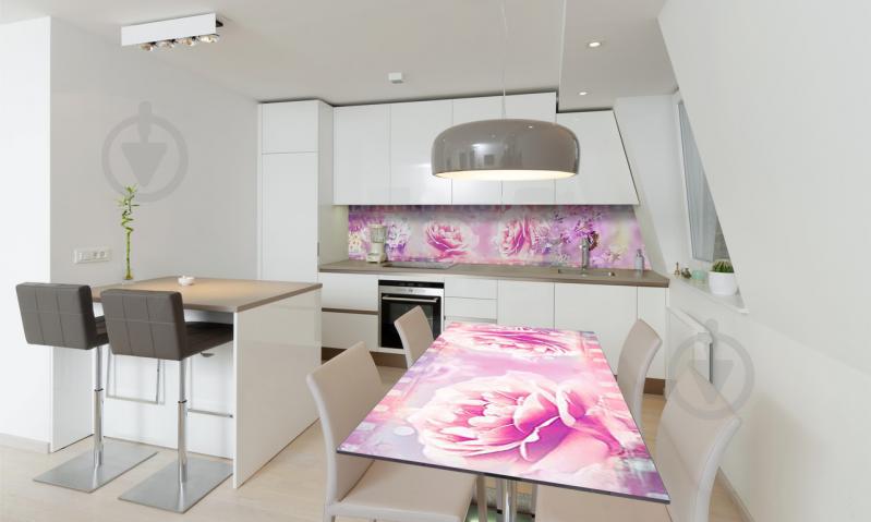 Наклейка виниловая на стол Zatarga «Пионы Фотопленка» 600х1200 мм Z180760st