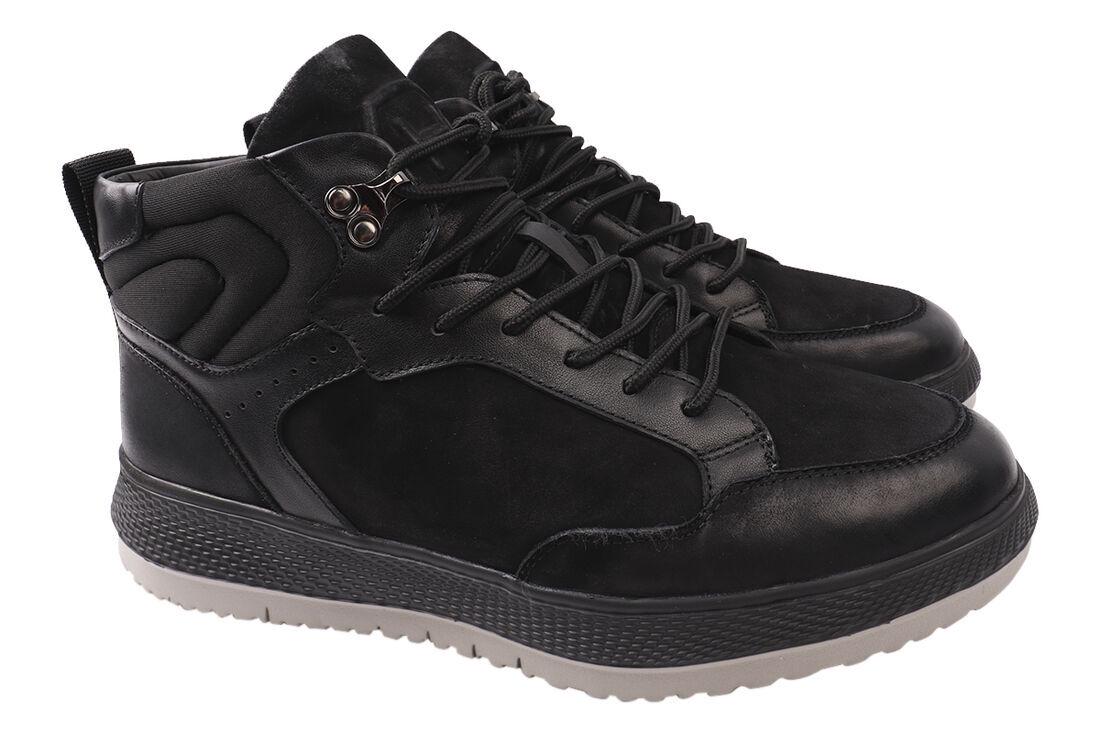 Ботинки мужские Cosottinni из кожи на низком ходу р. 44 Черный (303-21ZHC)