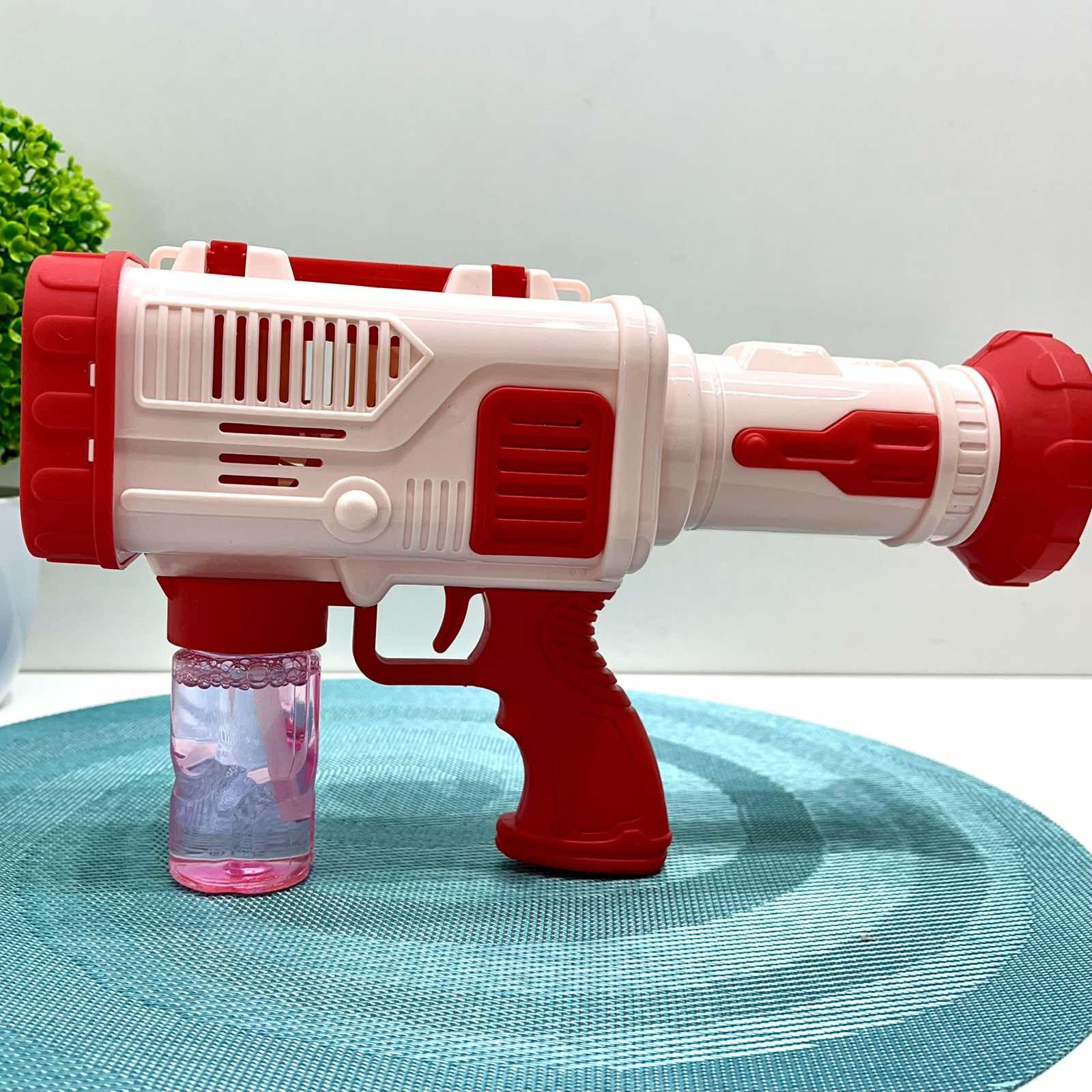 Пистолет для запуска мыльных пузырей светло/запаска 26 см Красный (9835-3) - фото 2