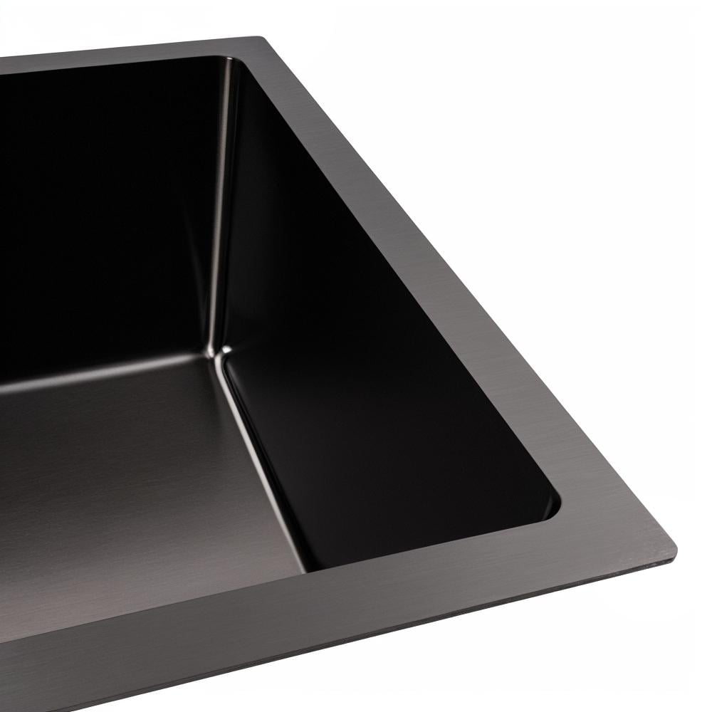 Мийка кухонна Valeso Handmade PVD монтаж під стільницю 58х43 см 3,0/0,8 Чорний - фото 3 Мийка кухонна Valeso Handmade PVD монтаж під стільницю 58х43 см 3,0/0,8 Чорний - фото 3