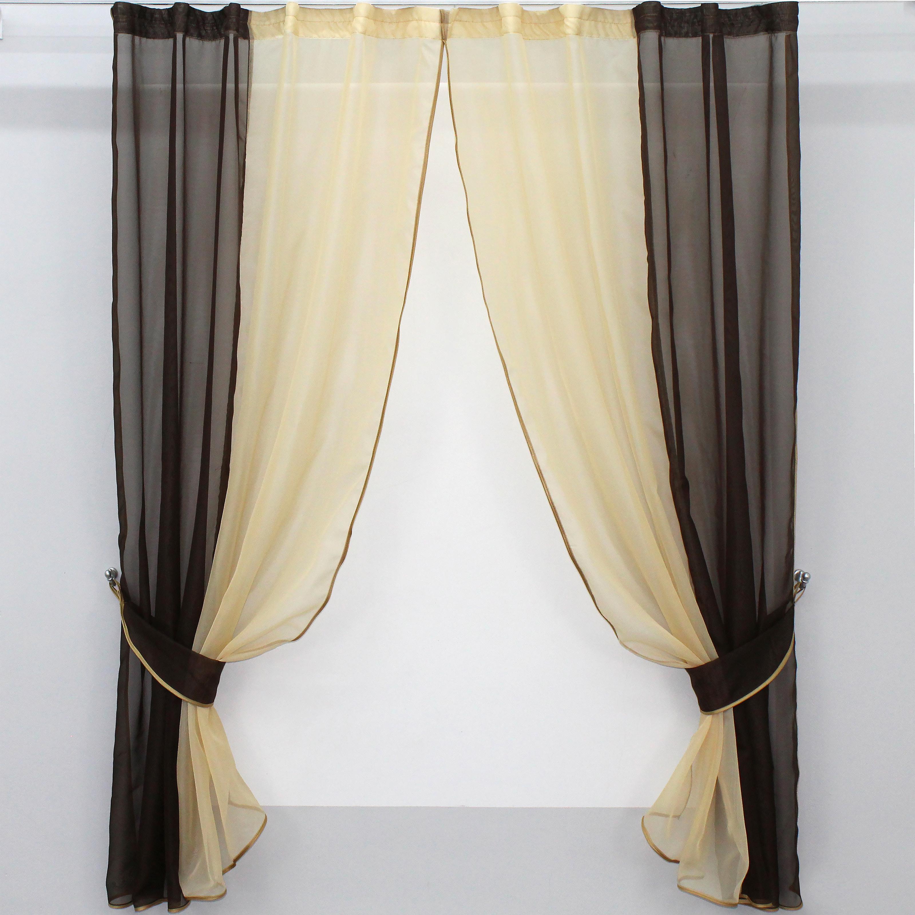 Шторы кухонные VR-Textil №017к комбинированные с подвязками 265х170 см Венге/Янтарный (50-638) Шторы кухонные VR-Textil №017к комбинированные с подвязками 265х170 см Венге/Янтарный (50-638)