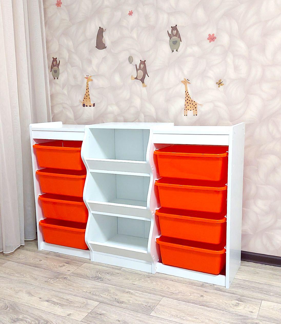 Органайзер для детских игрушек 2в1 с контейнерами и полками - фото 5 Органайзер для детских игрушек 2в1 с контейнерами и полками - фото 5