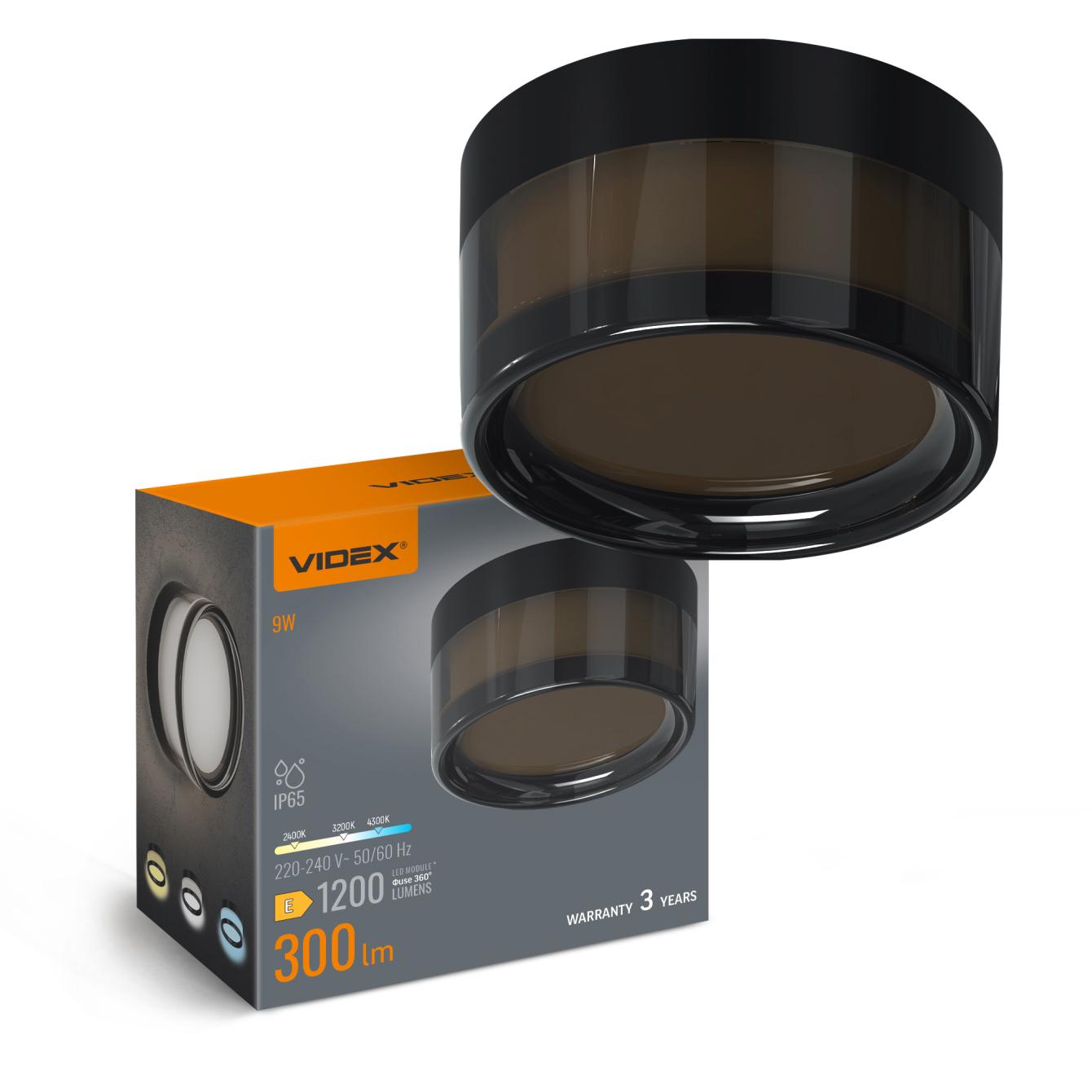 Светильник LED IP65 круглый Videx BHD01 9W 2400-3200-4300K Black (VL-BHD01-09CBB) - фото 1 Светильник LED IP65 круглый Videx BHD01 9W 2400-3200-4300K Black (VL-BHD01-09CBB) - фото 1