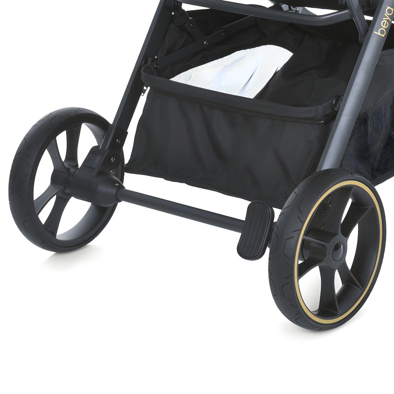 Прогулочная коляска-книга El Camino ME 1127-G BEYA с 5-точечными ремнями безопасности Beige (24021522) - фото 6