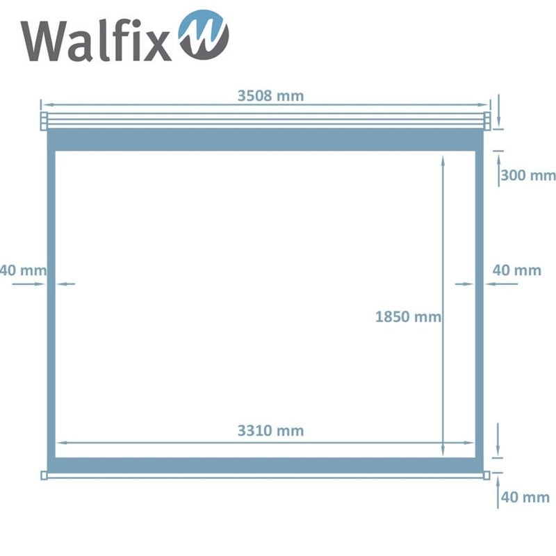 Экран проекционный Walfix SNM-12 настенный потолочный 150" 331х185 см 16:9 (tf546) - фото 8