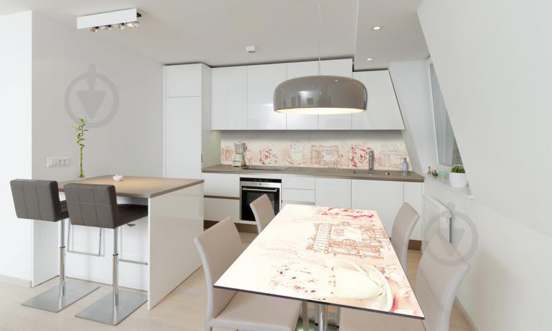 Наклейка виниловая на стол Zatarga «Розовый Париж» 600х1200 мм Z180492st