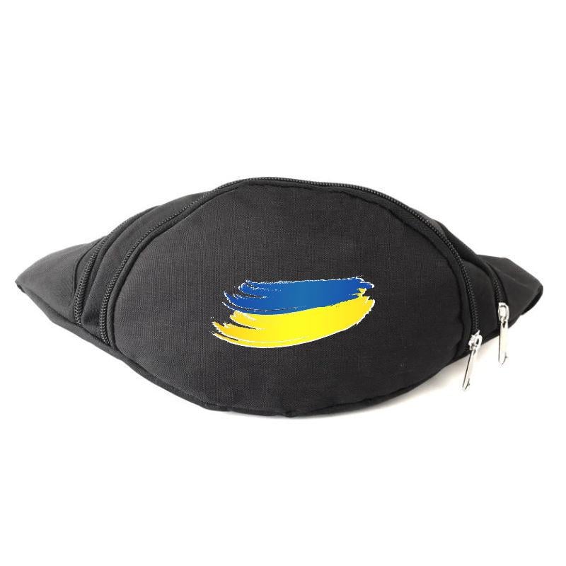 Поясная сумка-бананка Cappuchino toys с символами Украины UA-001 Черный (1640716889) Поясная сумка-бананка Cappuchino toys с символами Украины UA-001 Черный (1640716889)