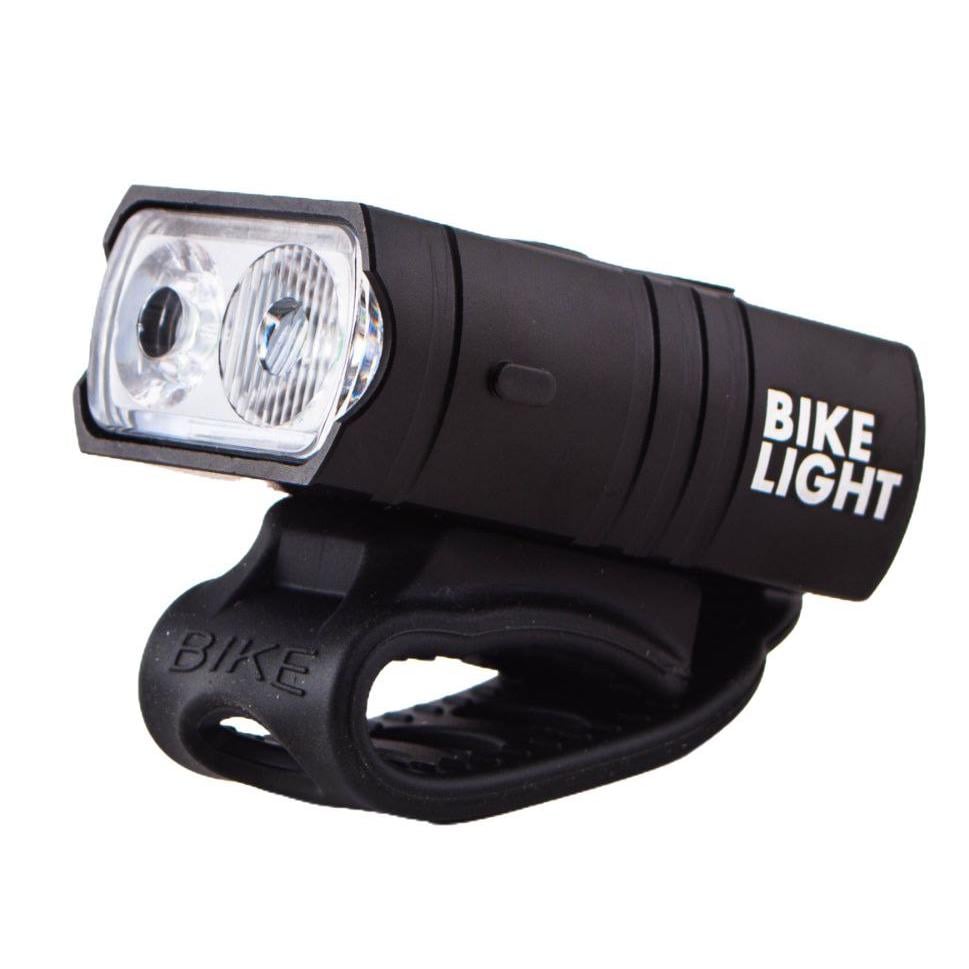 Велофонарь BK-02Pro-2XPE ULTRA LIGHT Power indicator USB-C Black (8074)