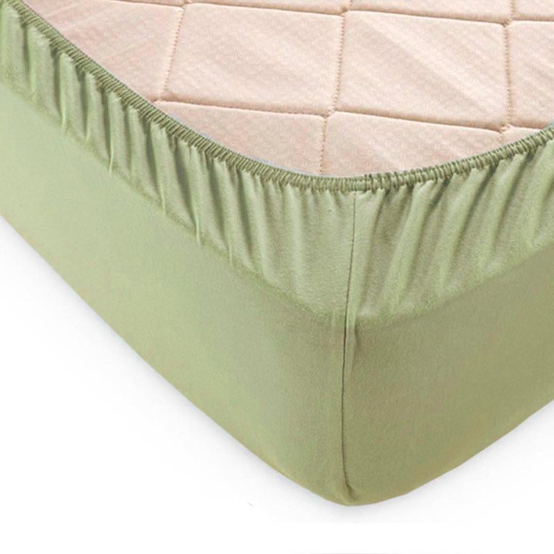 Простынь GM TEXTILE на резинке трикотажная 200х200х25 см Оливковый (pnr-olive-200x200x25) - фото 2 Простынь GM TEXTILE на резинке трикотажная 200х200х25 см Оливковый (pnr-olive-200x200x25) - фото 2