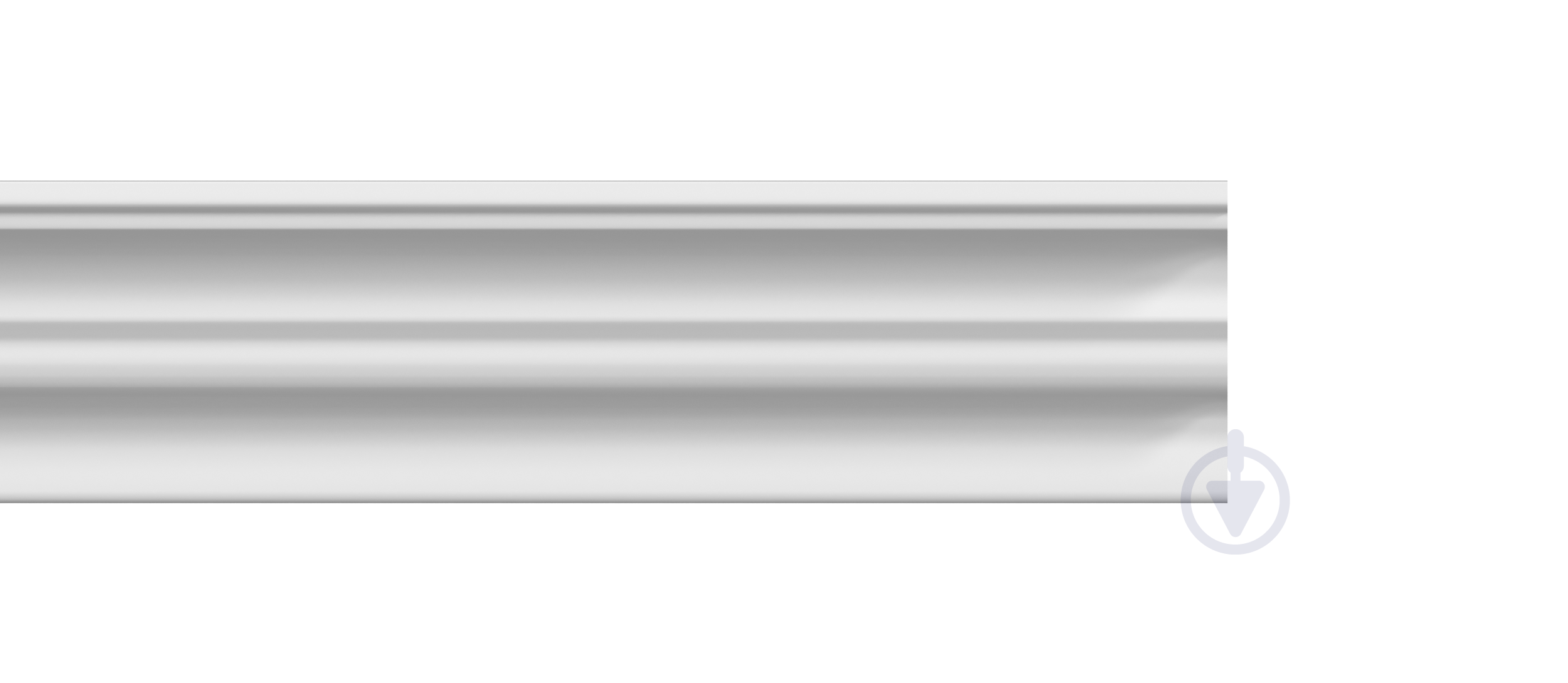 Потолочный плинтус BG125/8 гладкий экструдированный 80х100х2000 мм