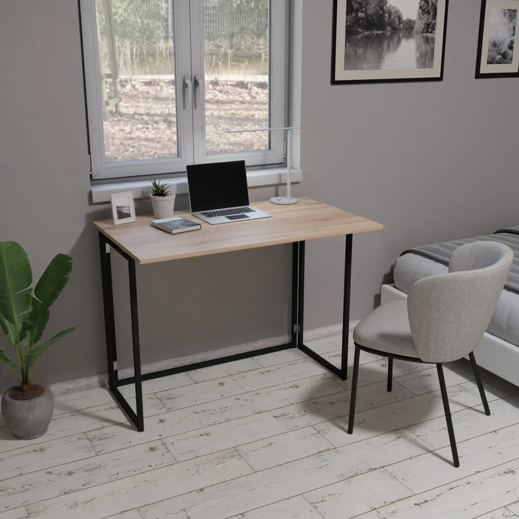 Стіл письмовий розкладний Неман 92х50х75 см Дуб сонома (27327763) - фото 3