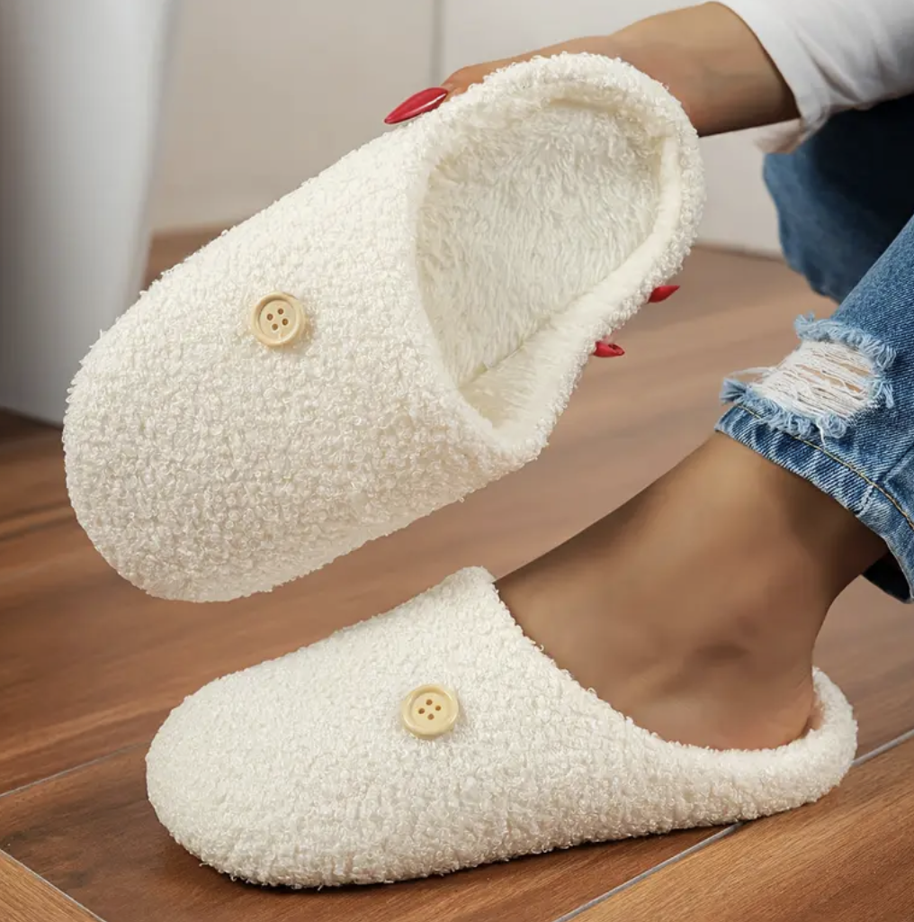 Домашні тапочки жіночі Тедді на м'якій підошві р. 35 Білий (29868405)