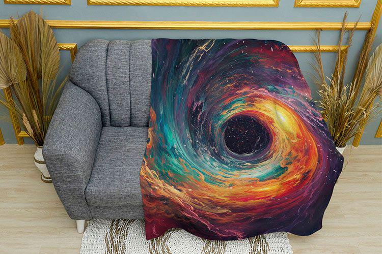 Плед 3D Black Hole in Space плюш однослойный 135х150 см (114306)