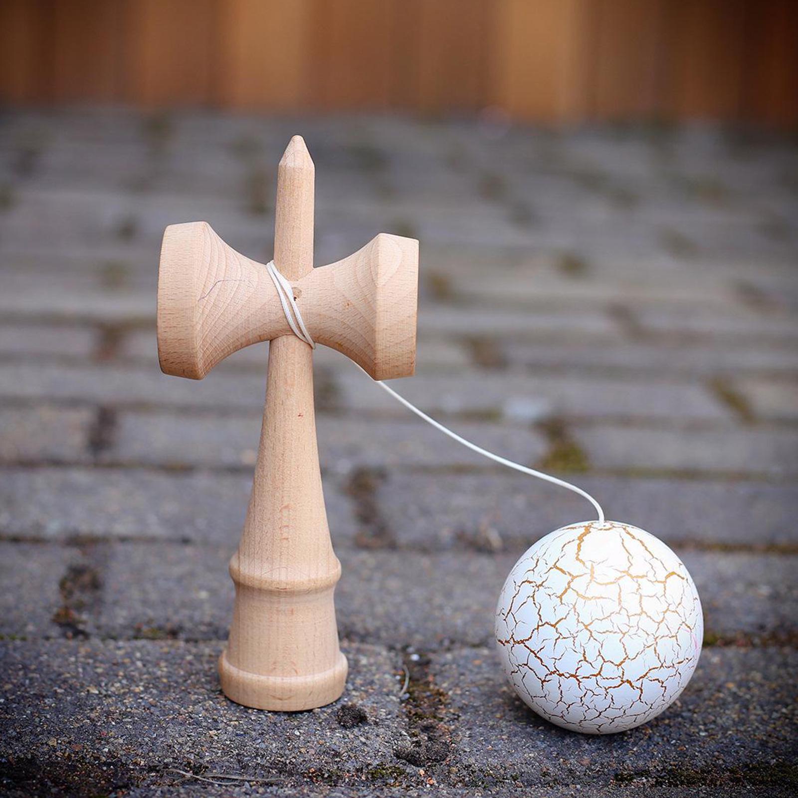 Кендама из дерева Kendama 18 см Белый (VA-Kendama White) - фото 3