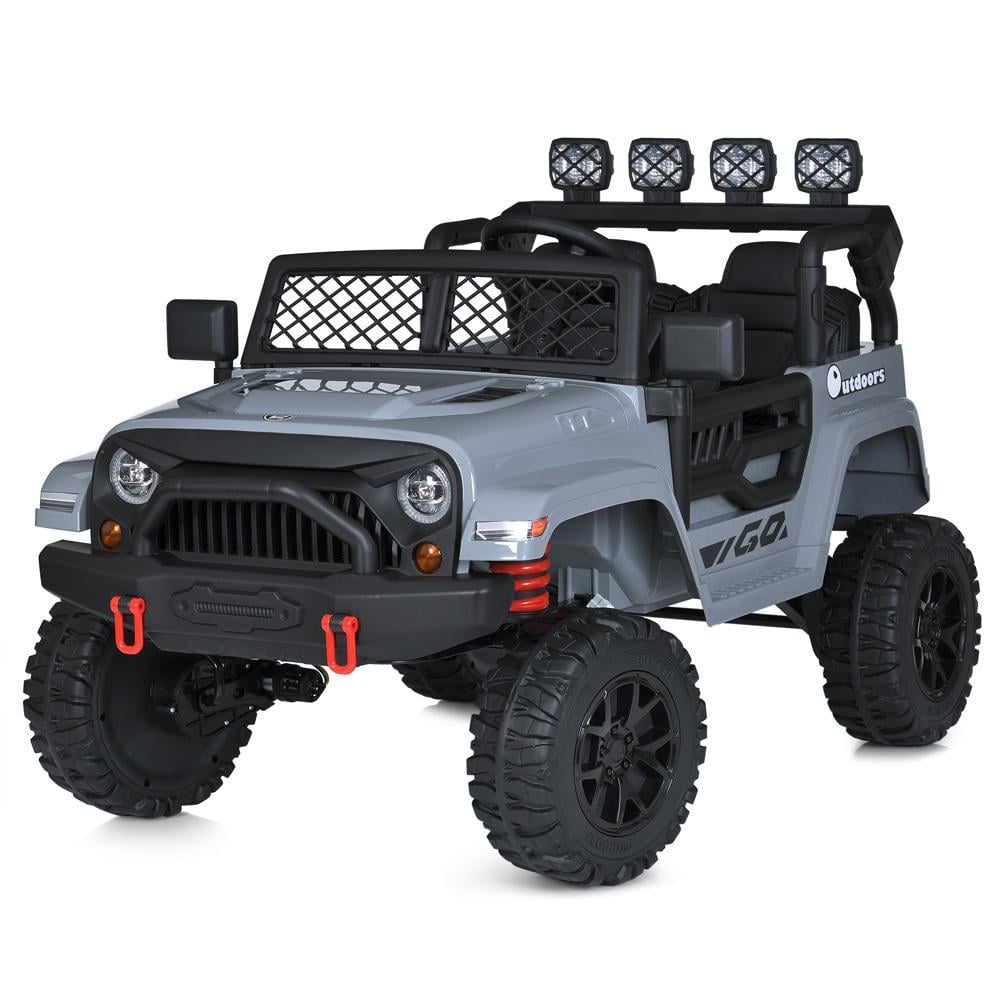 Детский электромобиль двухместный Bambi джип M 5995EBLR 24V Серый