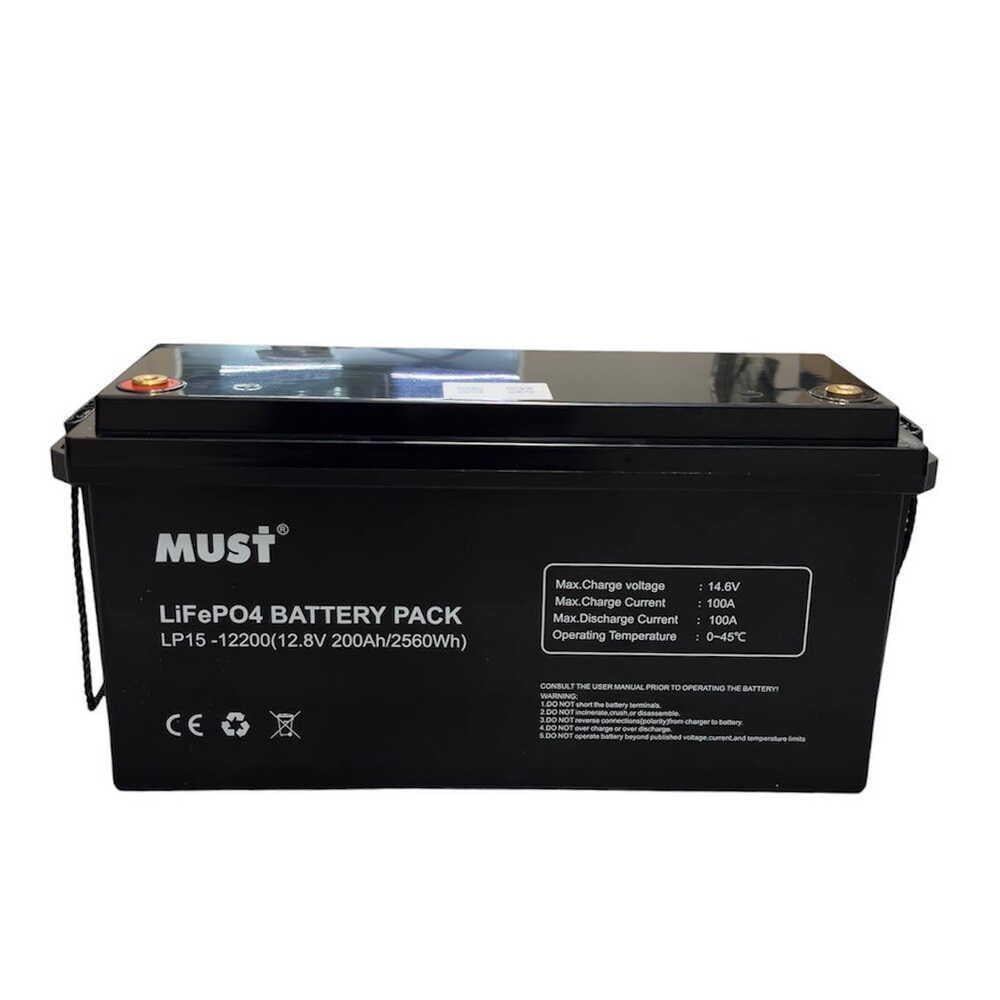 Аккумулятор Must LiFePO4 12,8V 200 Ah BMS 50/100А 2560 Wh (LP15-12200)