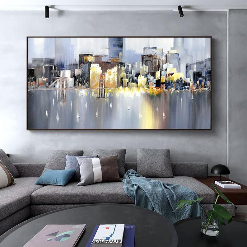 Картина на холсте ArtSale Городской пейзаж 50х100 см sity0009