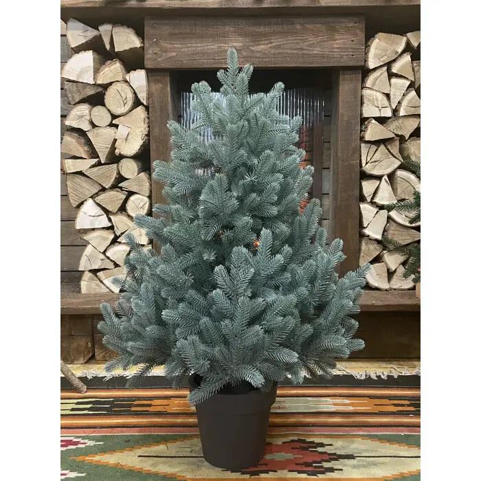 Елка литая HVOYA Traditional в горшке 90 см Голубой (215N/90/B) - фото 2