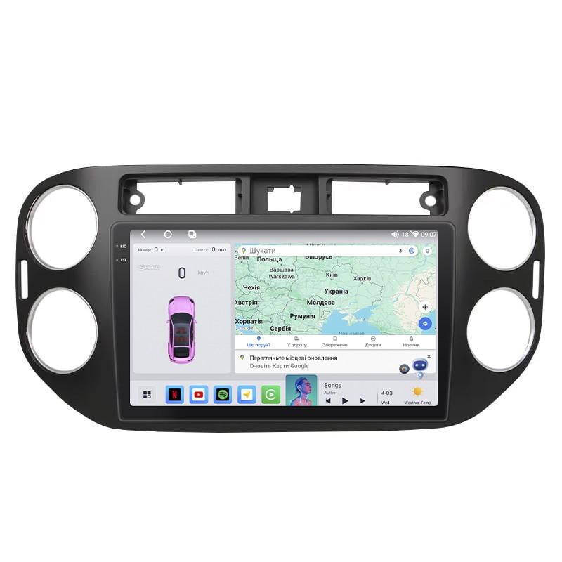 Автомагнитола штатная Lesko для Volkswagen Golf Plus II 2009-14 4/64 QLED CarPlay 4G Wi-Fi GPS 360 Prime 9" (30393635)