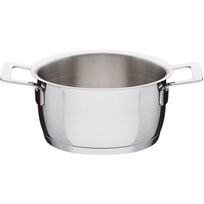 Кастрюля Alessi Pots Pans с двумя ручками 16 см 1,6 л Металлик