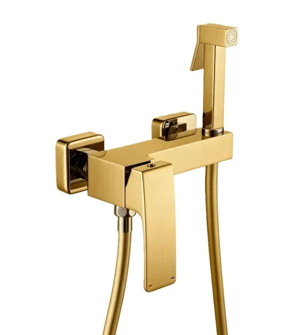 Смеситель для гигиенического душа KOER KB-24037-12 Золотой матовый (KR6007)