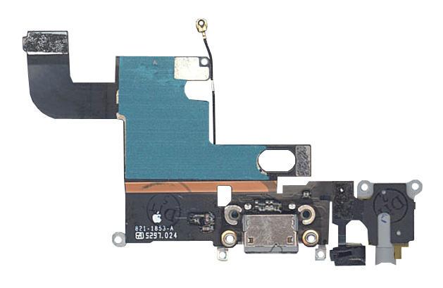 Шлейф разъема питания с аудиоразъемом для Apple iPhone 6 Черный