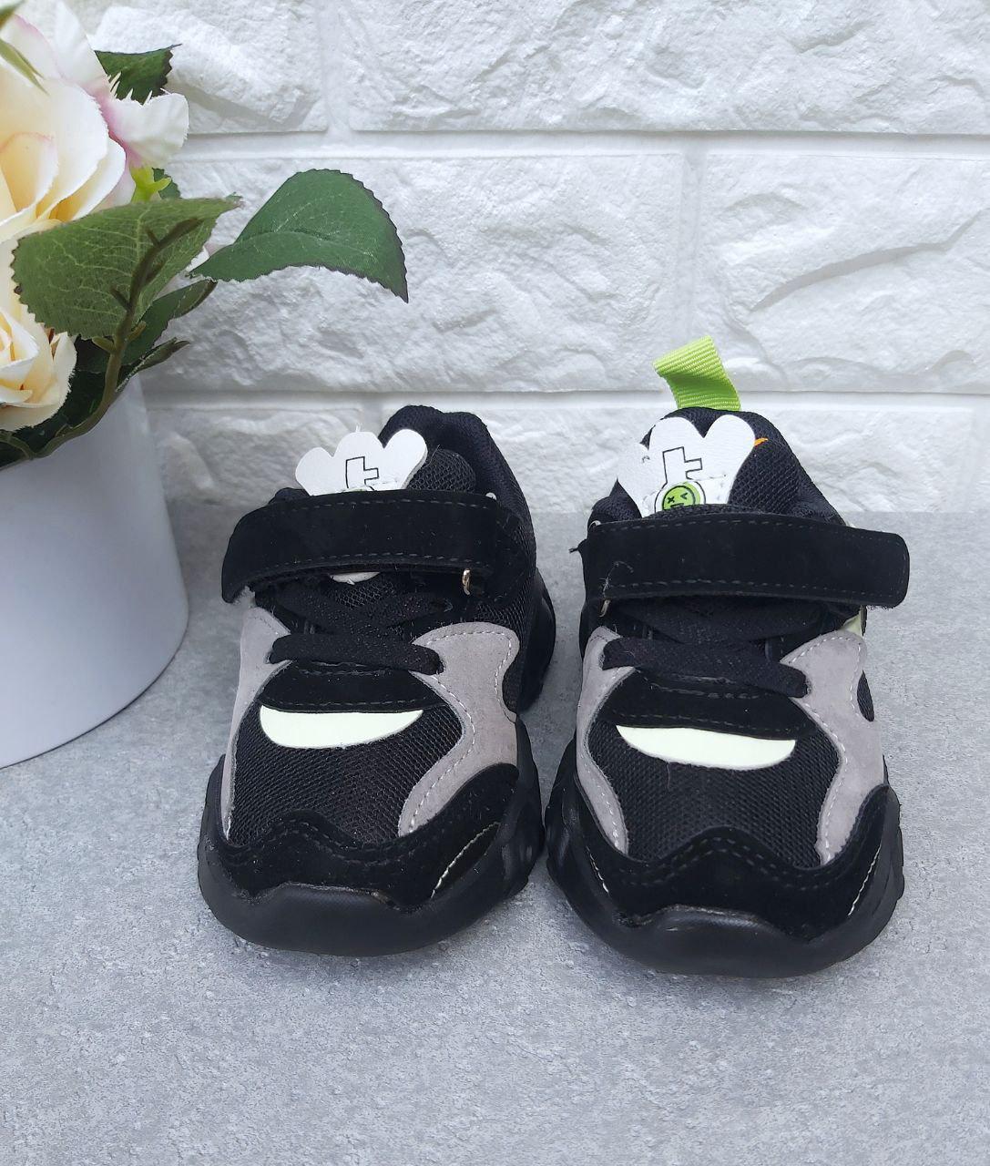 Кросівки для хлопчика 1007 р. 19 12,5 см Сіро-чорний (1007) - фото 2