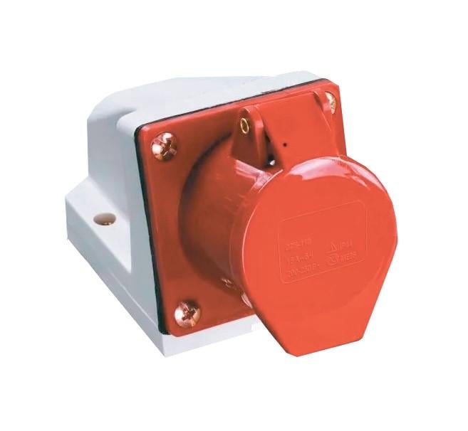 Розетка стационарная TechnoSystems 3Р+PЕ 16А 380В IP44 (TNSy5500407)