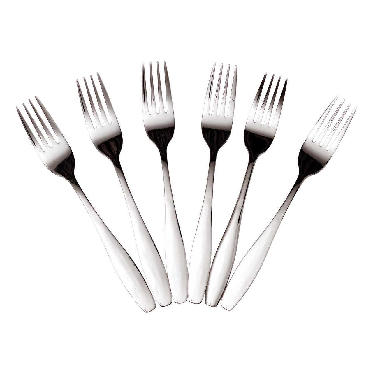 Набор столовых вилок из нержавеющей стали 6 шт. 20 см Серебряный (HP-8-18)