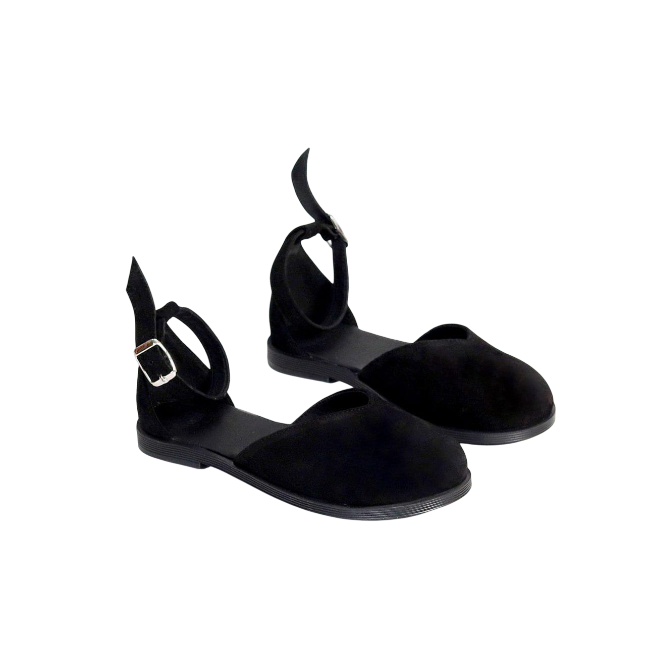 Босоніжки жіночі Helen Shoes закриті замшеві р. 38 Чорний (24903)