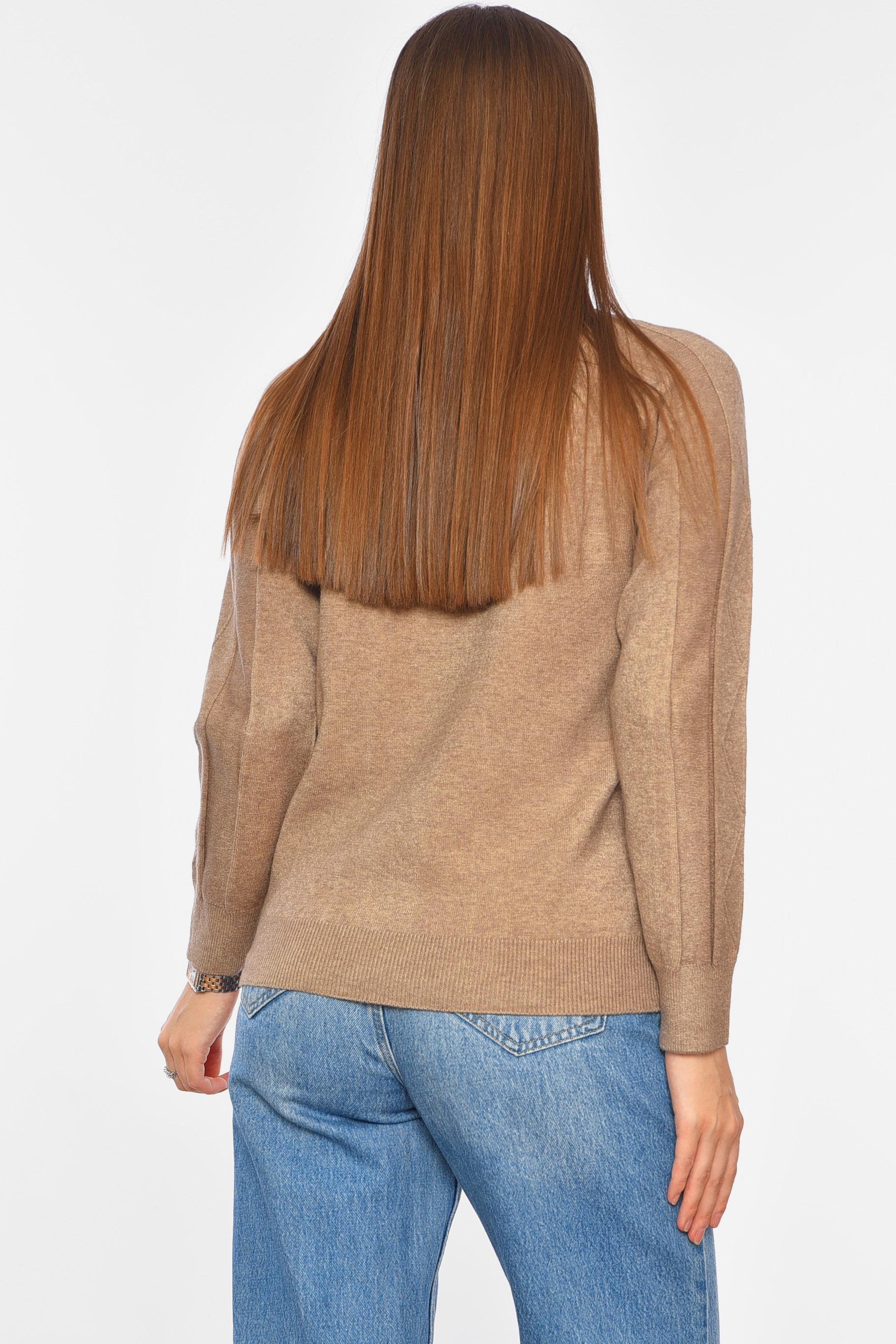 Свитер женский M-L Коричневый (191819) - фото 3 Свитер женский M-L Коричневый (191819) - фото 3