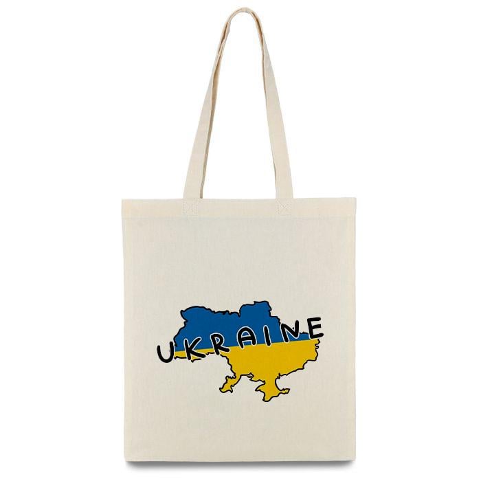 Еко-сумка шопер з друком "Ukraine" 35x40 см (23-shoper)