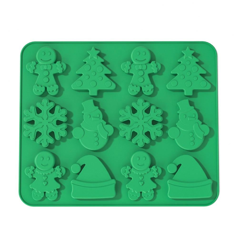 Форма силікон для кексів Новорічна 12 шт. 24х20х1 см (MH-5245) - фото 1 Форма силікон для кексів Новорічна 12 шт. 24х20х1 см (MH-5245) - фото 1