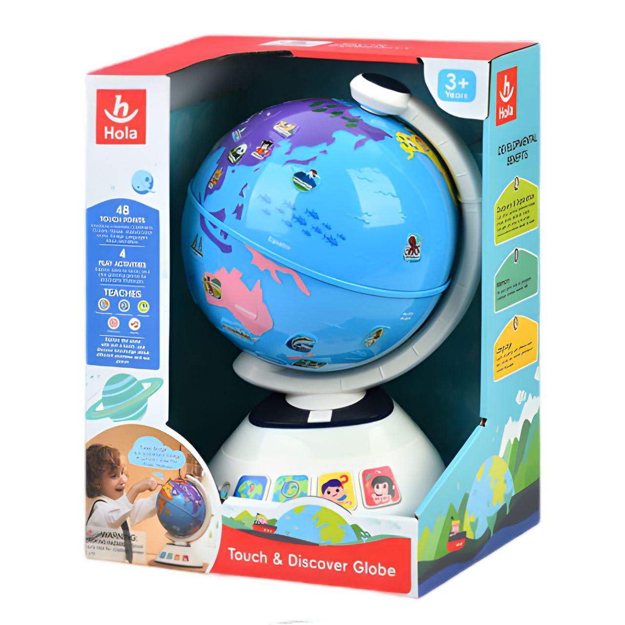 Інтерактивний навчальний глобус зі світлом і звуком 30 см - фото 3 Інтерактивний навчальний глобус зі світлом і звуком 30 см - фото 3