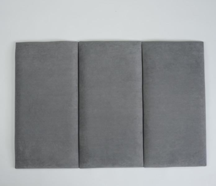 Стеновая панель самоклеящаяся мягкая Soft Pan велюр 30х60х3,7 см матовый Сталь (306001)