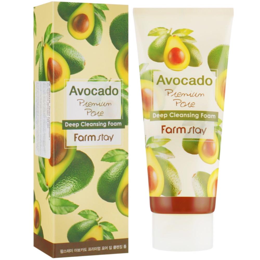 Пенка для лица очищающая Farmstay Avocado Premium Pore Deep Cleansing Foam с экстрактом авокадо 180 мл (8809480770890)