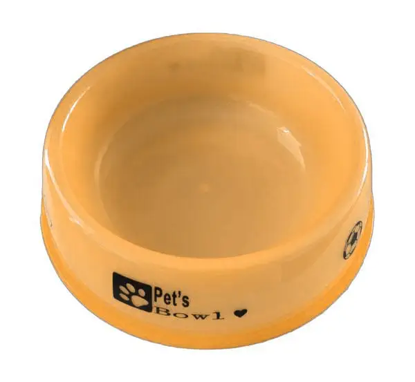 Миска для тварин пластикова з написом 17,5х5,5 см Помаранчевий (2590050529)