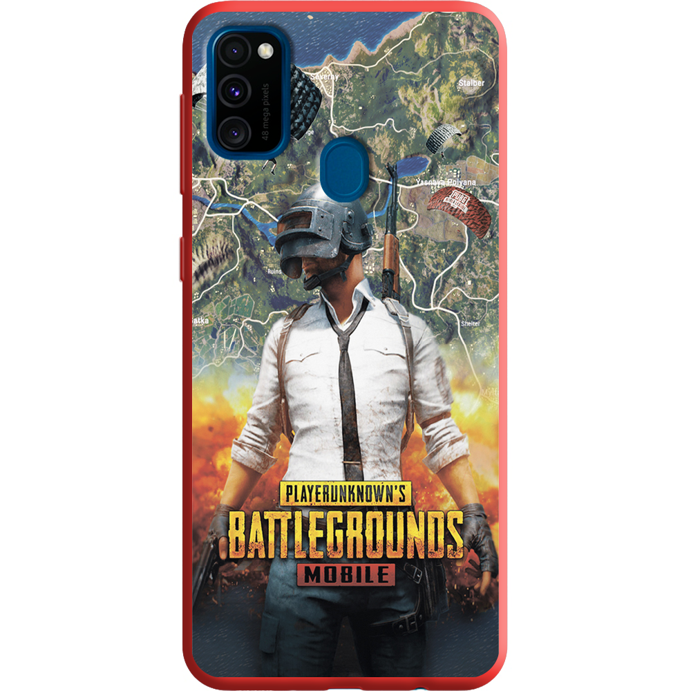 Чохол Boxface Samsung M307 Galaxy M30s PUBG Mobile Червоний силікон  (38209-up2309-38660)