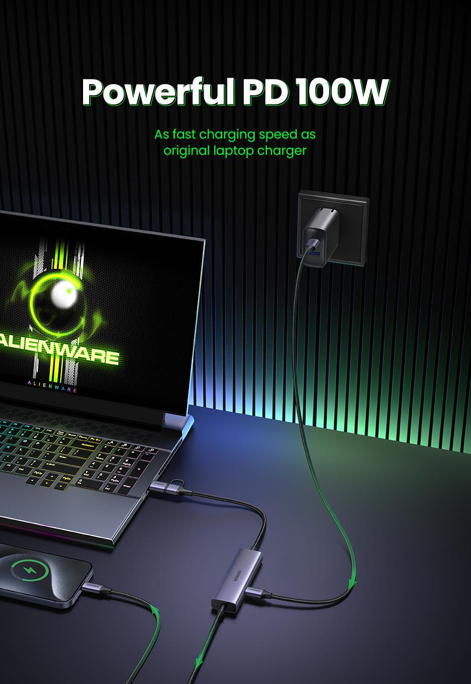 Карта видеозахвата USB Ugreen 1. USB-A USB-C 2 м Серый (25772) - фото 11