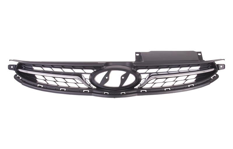 Решетка передняя + хромированная накладка Hyundai Elantra (CP HY-ELAN-10-1851)