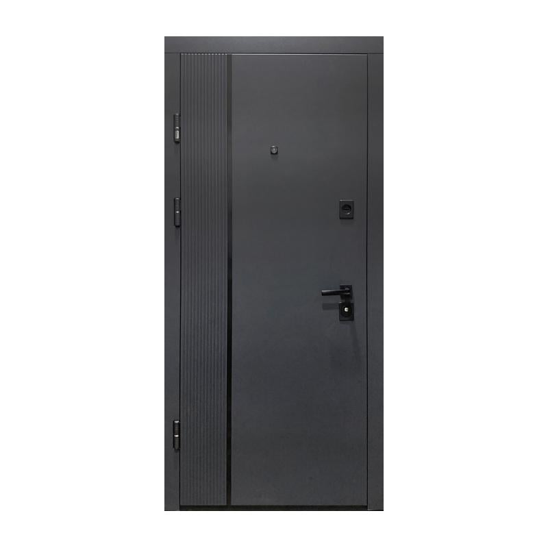 Двері вхідні Міністерство дверей П-3К-503-00 Q 2050х960 мм Антрацитовий/Білий матовий (25051588)