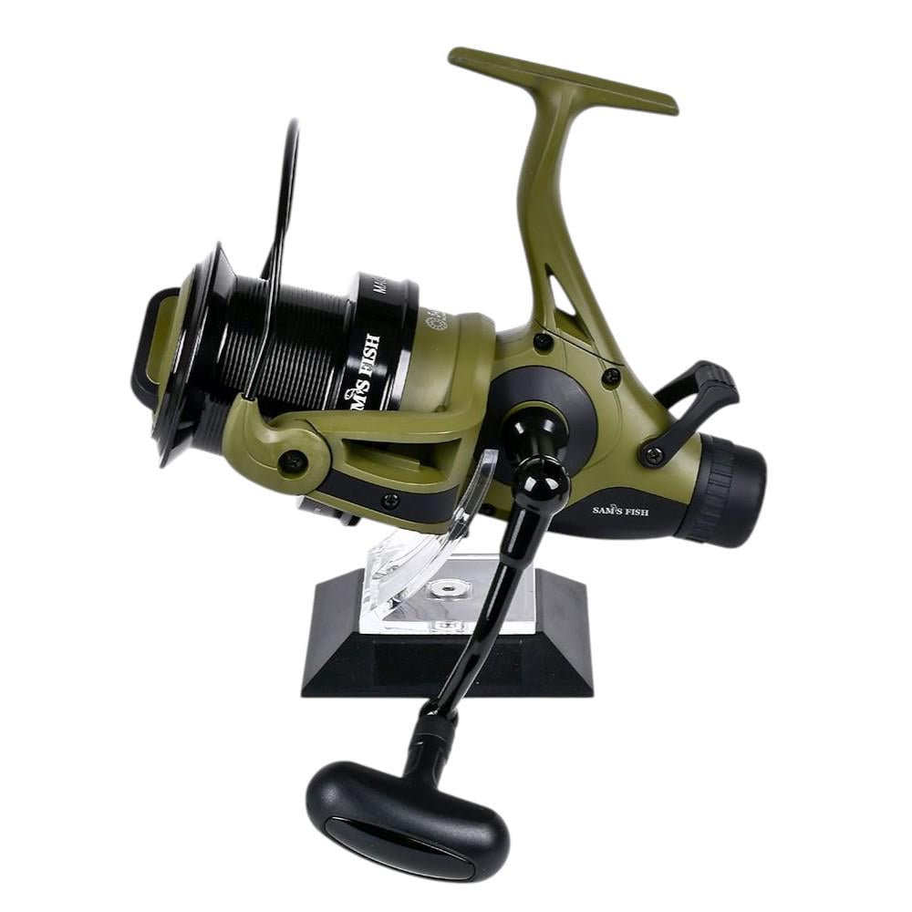 Катушка для рыбалки Sam's Fish Magnum Carp 9000 с бейтраннером Зеленый с черным (SF24345-9)