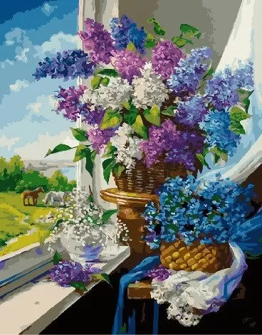 Картина по номерам Brushme Майские цветы у окна (GX24785)