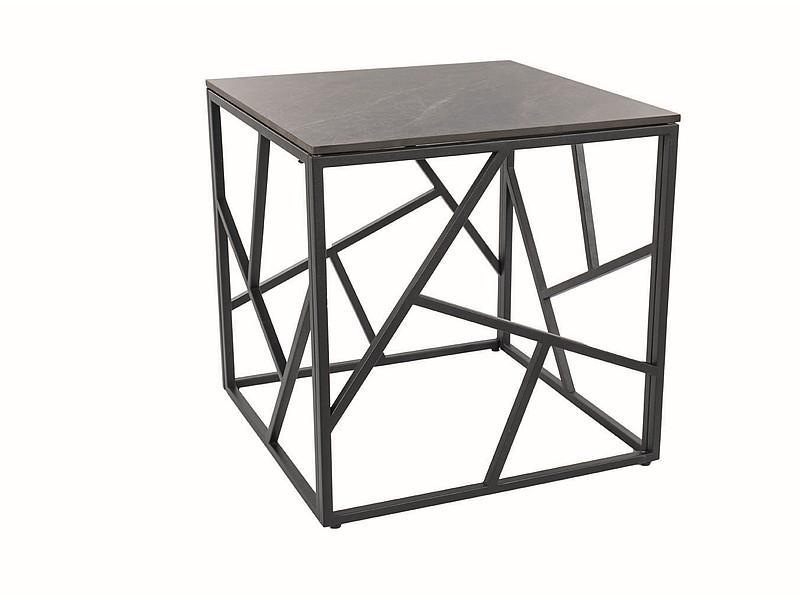 Журнальный столик Signal ESCADA B III 55x55 см Серый мрамор/Черный (ESCADABIIISZC)