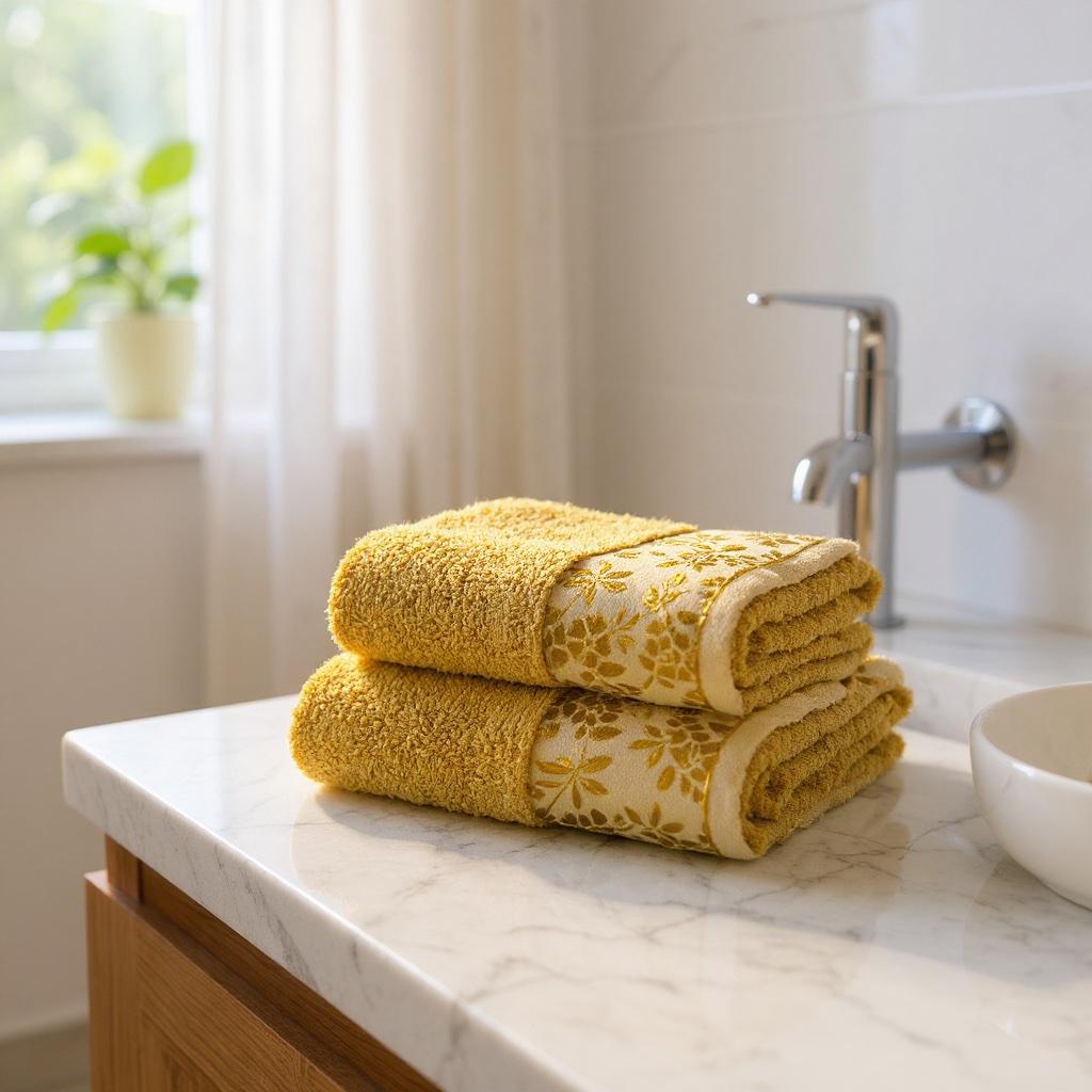 Набір рушників банне та для обличчя 70х40 см/50х90 см 2 шт. Жовтий (mame2v1cic1-sari) - фото 6 Набір рушників банне та для обличчя 70х40 см/50х90 см 2 шт. Жовтий (mame2v1cic1-sari) - фото 6