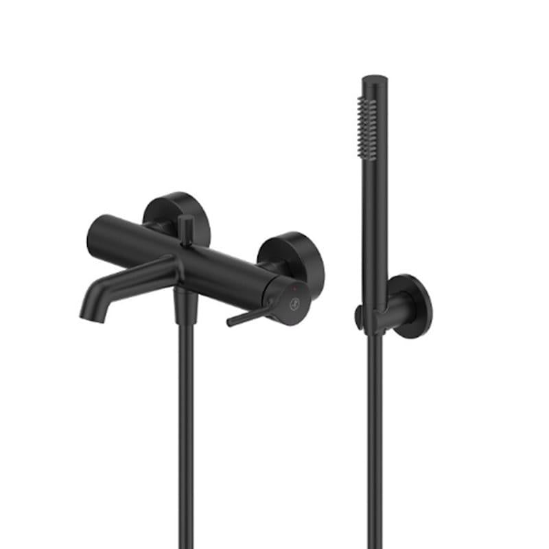 Смеситель для ванны KFA Armatura Silvia с душевой лейкой Черный глянцевый (2034-520-81)