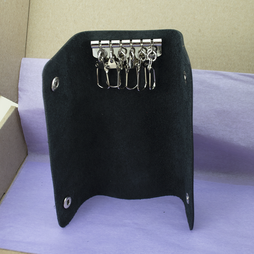 Подарочный набор мужской №24 ремень/портмоне/ключница/обложка на паспорт/на документы Черный (874452223) - фото 7