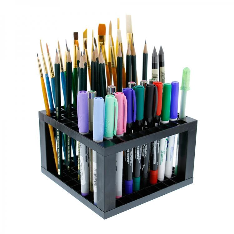 Подставка для кистей и канцелярии Artists Organization Rack 48 ячеек 27x17x9 см Black (123977)